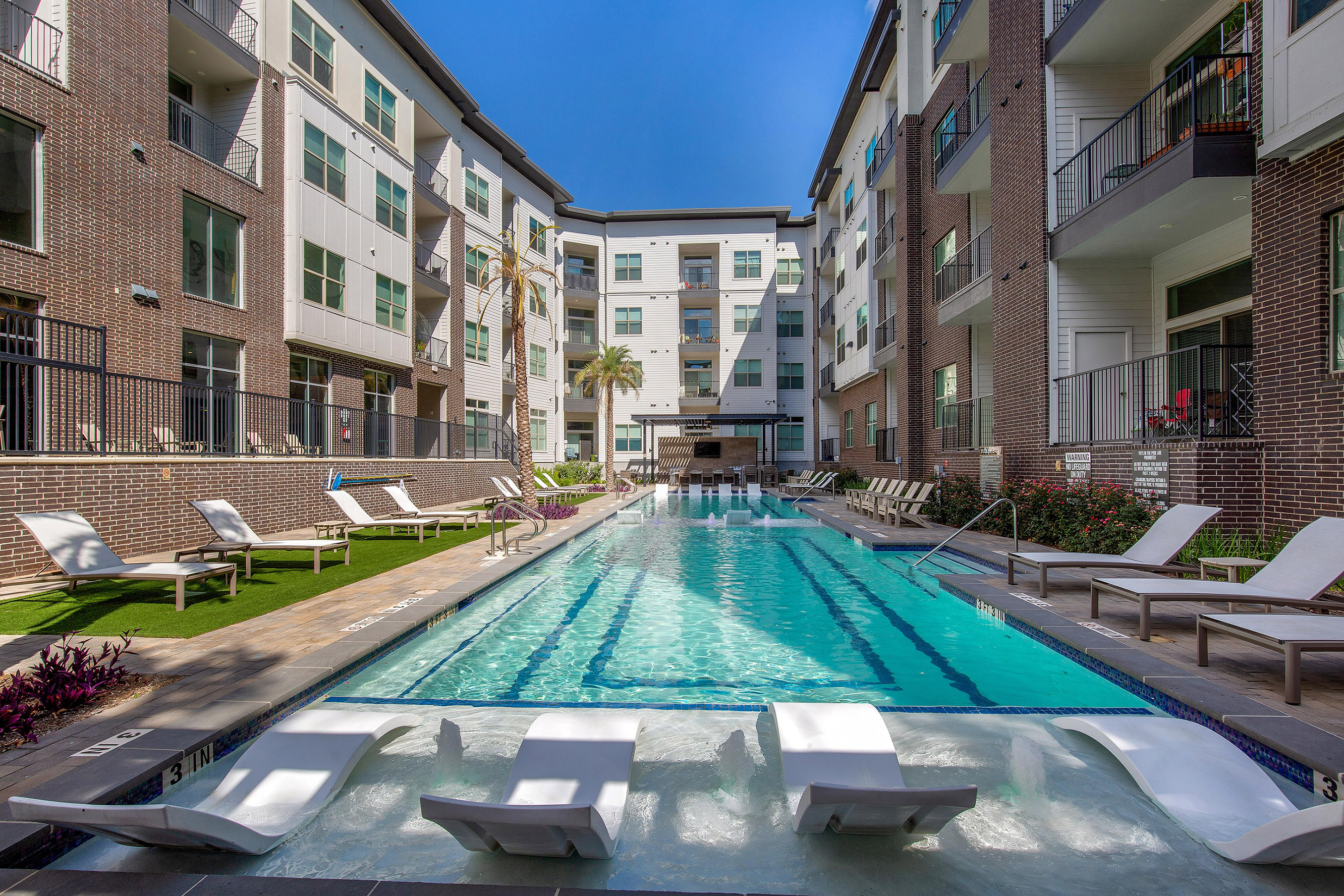gorgeous spacious pool at The Monroe
